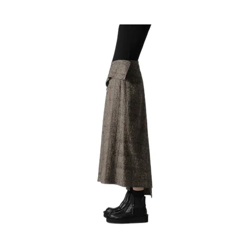 Needle-Punched Asymmetric Skirt