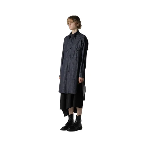 6Oz Denim Garment Finish Military Shirt Dress