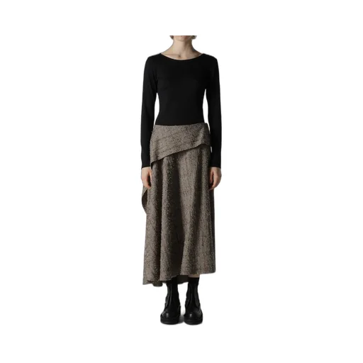 Needle-Punched Asymmetric Skirt