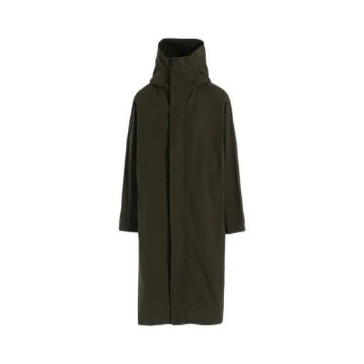 Cotton Twill Garment Dye Hoodie Coat