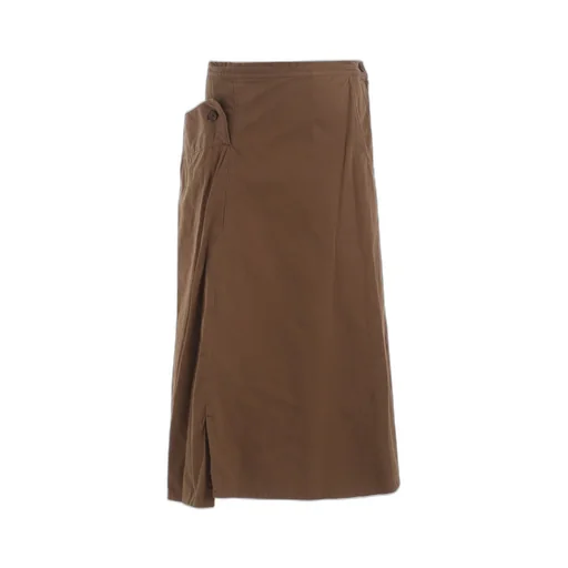 Cotton Twill Garment Dye Right Big Belt Skirt