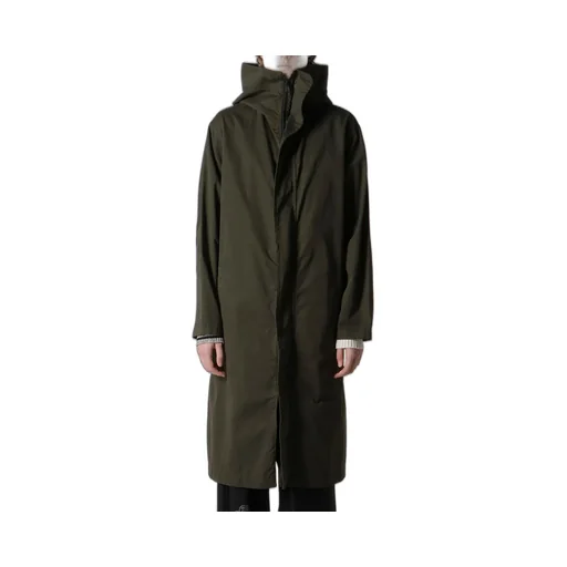 Cotton Twill Garment Dye Hoodie Coat