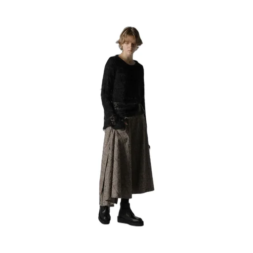 Needle-Punched Asymmetric Skirt
