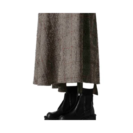 Needle-Punched Asymmetric Skirt