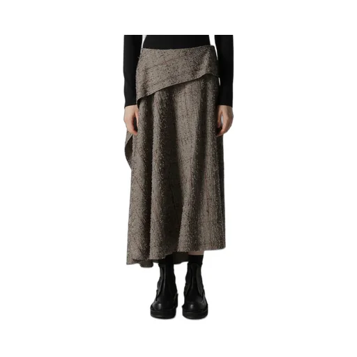 Needle-Punched Asymmetric Skirt