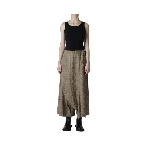 Needle-Punched Asymmetric Flare Pants