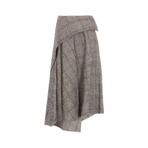 Needle-Punched Asymmetric Skirt