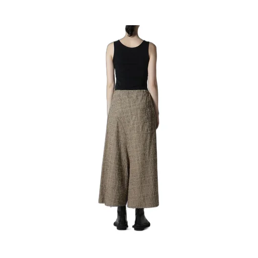 Needle-Punched Asymmetric Flare Pants