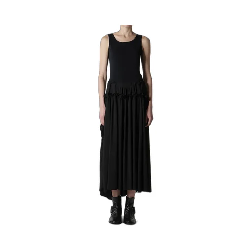 Hard-Twist Serge Frill Gather Skirt
