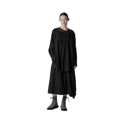6Oz Denim Garmentfinish Asymmtric Gather Skirt