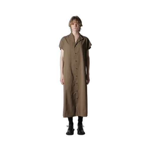 Cotton Twill Garment Dye French Sleeve Dress