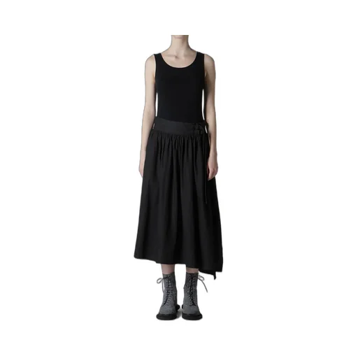 6Oz Denim Garmentfinish Asymmtric Gather Skirt