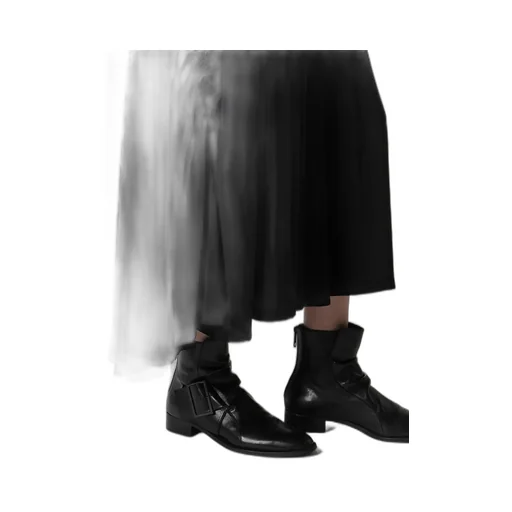 Hard-Twist Serge Frill Gather Skirt