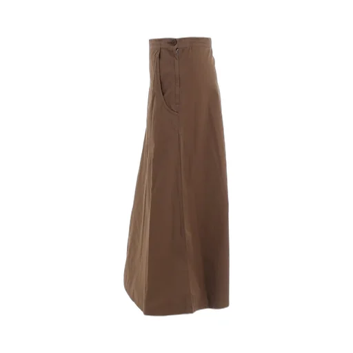 Cotton Twill Garment Dye Right Big Belt Skirt