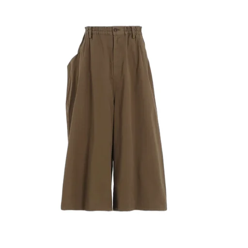 Cotton Twill Garment Dye Right Side Drape Pants