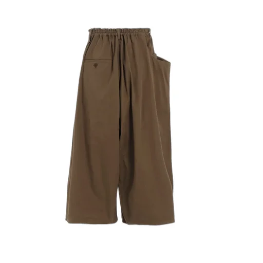 Cotton Twill Garment Dye Right Side Drape Pants