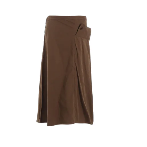 Cotton Twill Garment Dye Right Big Belt Skirt