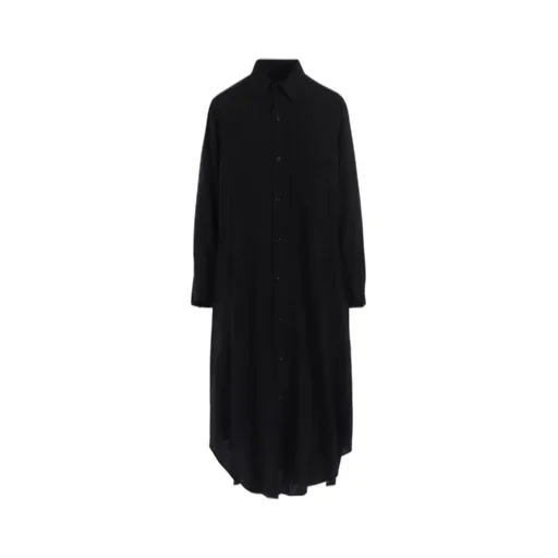 Hard-Twist Serge Cloth Placket Dress