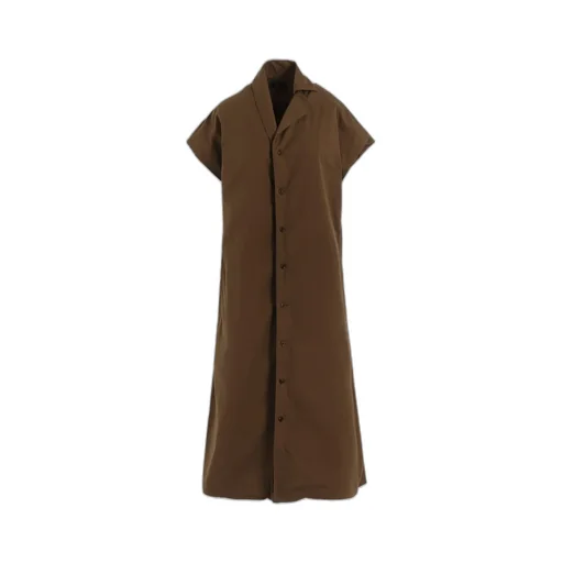 Cotton Twill Garment Dye French Sleeve Dress
