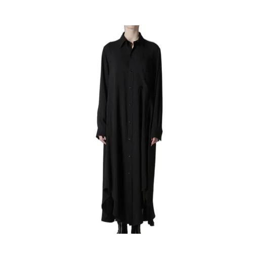 Hard-Twist Serge Cloth Placket Dress