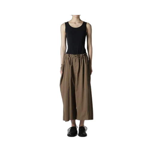 Cotton Twill Garment Dye Right Side Drape Pants