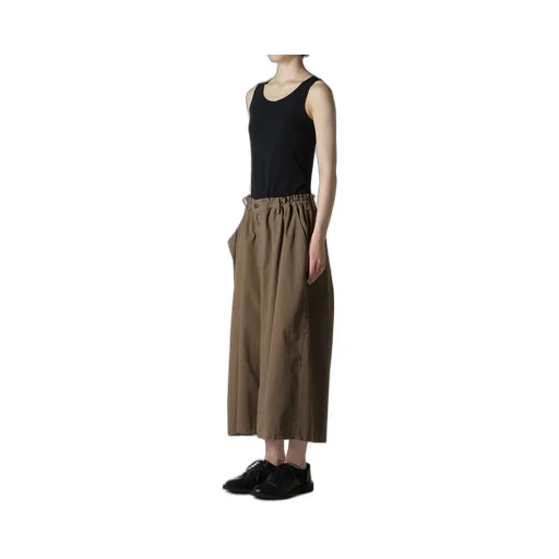 Cotton Twill Garment Dye Right Side Drape Pants