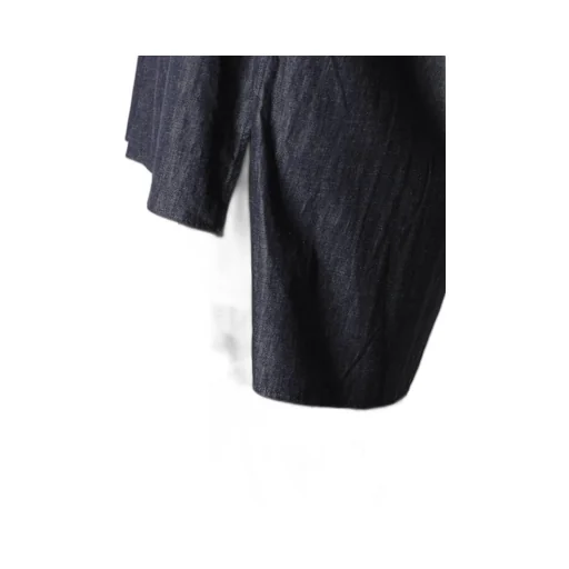 6Oz Denim Garmentfinish Design Collar Big Blouse