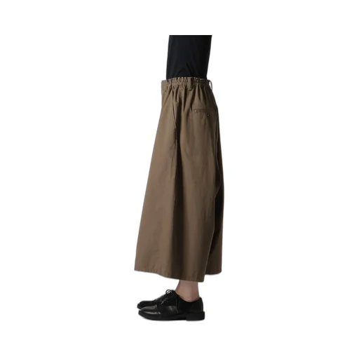Cotton Twill Garment Dye Right Side Drape Pants