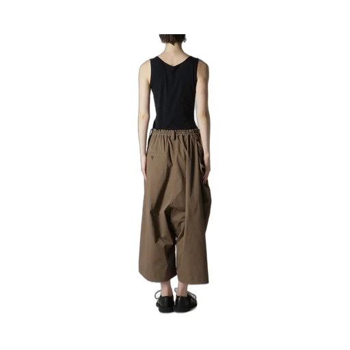 Cotton Twill Garment Dye Right Side Drape Pants
