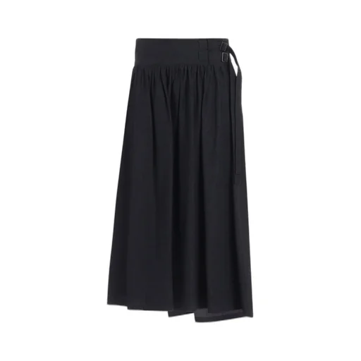 6Oz Denim Garmentfinish Asymmtric Gather Skirt