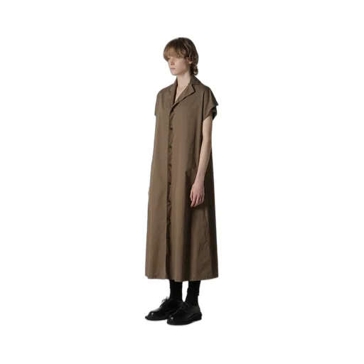 Cotton Twill Garment Dye French Sleeve Dress