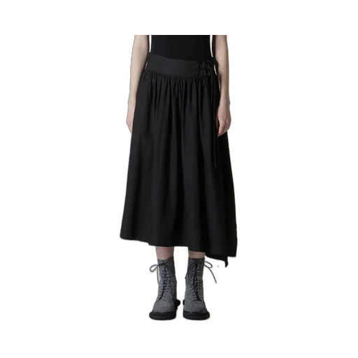 6Oz Denim Garmentfinish Asymmtric Gather Skirt