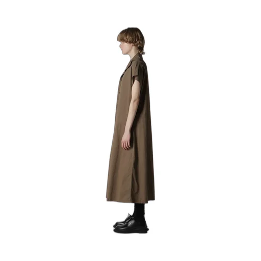Cotton Twill Garment Dye French Sleeve Dress