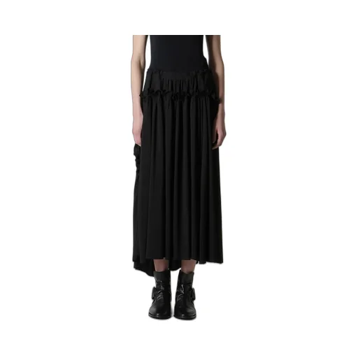 Hard-Twist Serge Frill Gather Skirt