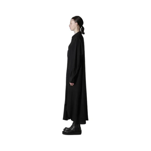 Hard-Twist Serge Cloth Placket Dress