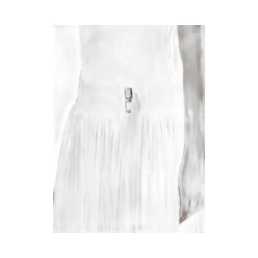 Hard-Twist Serge Asymmtric Gather Skirt