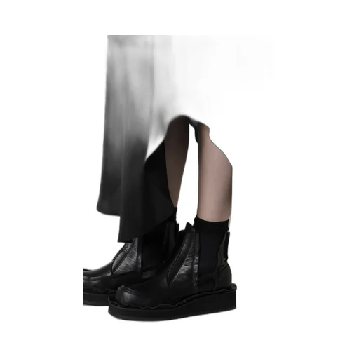 Hard-Twist Serge Cloth Placket Dress