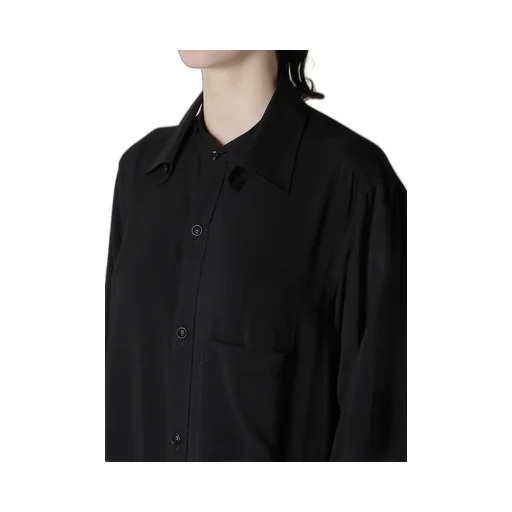 Hard-Twist Serge Cloth Placket Dress