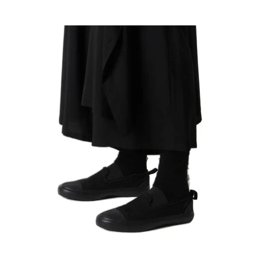 Hard-Twist Serge Left Double Button Open Pants