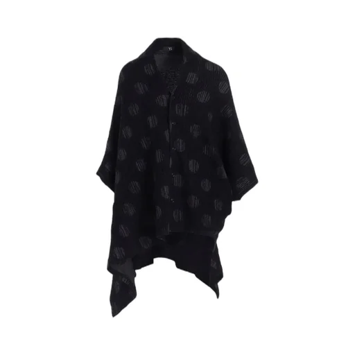 Polka Dot Jq Asymmetric Cardigan