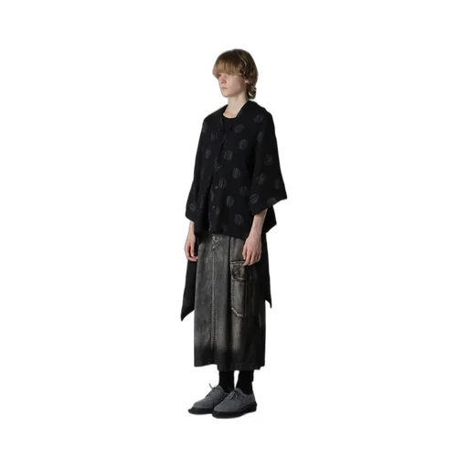 Polka Dot Jq Asymmetric Cardigan