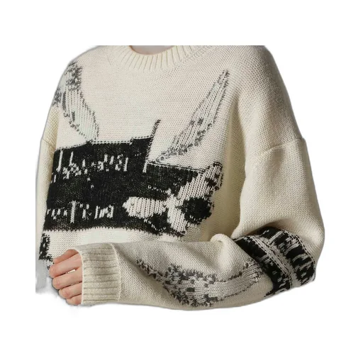 Reversible Intarsia W Jq Pullover