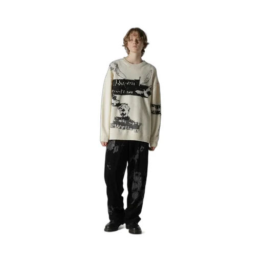 Reversible Intarsia W Jq Pullover