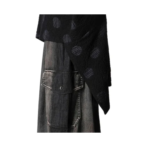 Polka Dot Jq Asymmetric Cardigan