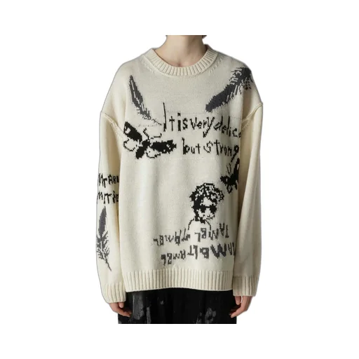 Reversible Intarsia W Jq Pullover