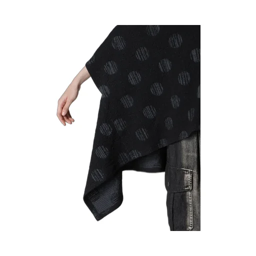 Polka Dot Jq Asymmetric Cardigan