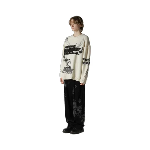 Reversible Intarsia W Jq Pullover