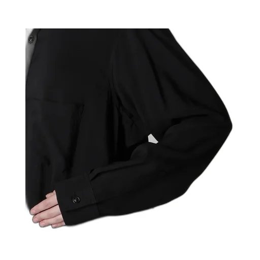 Hard-Twist Serge Cloth Placket Dress