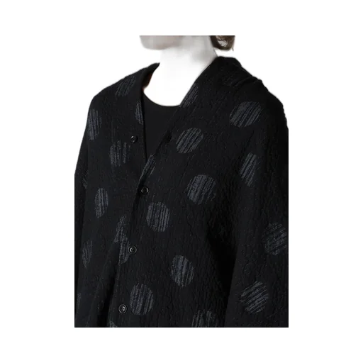 Polka Dot Jq Asymmetric Cardigan