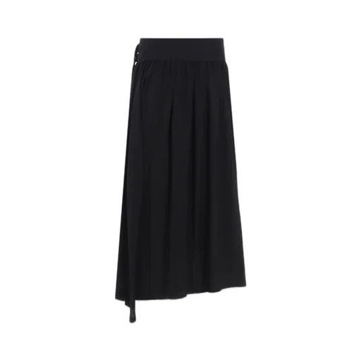Hard-Twist Serge Asymmtric Gather Skirt